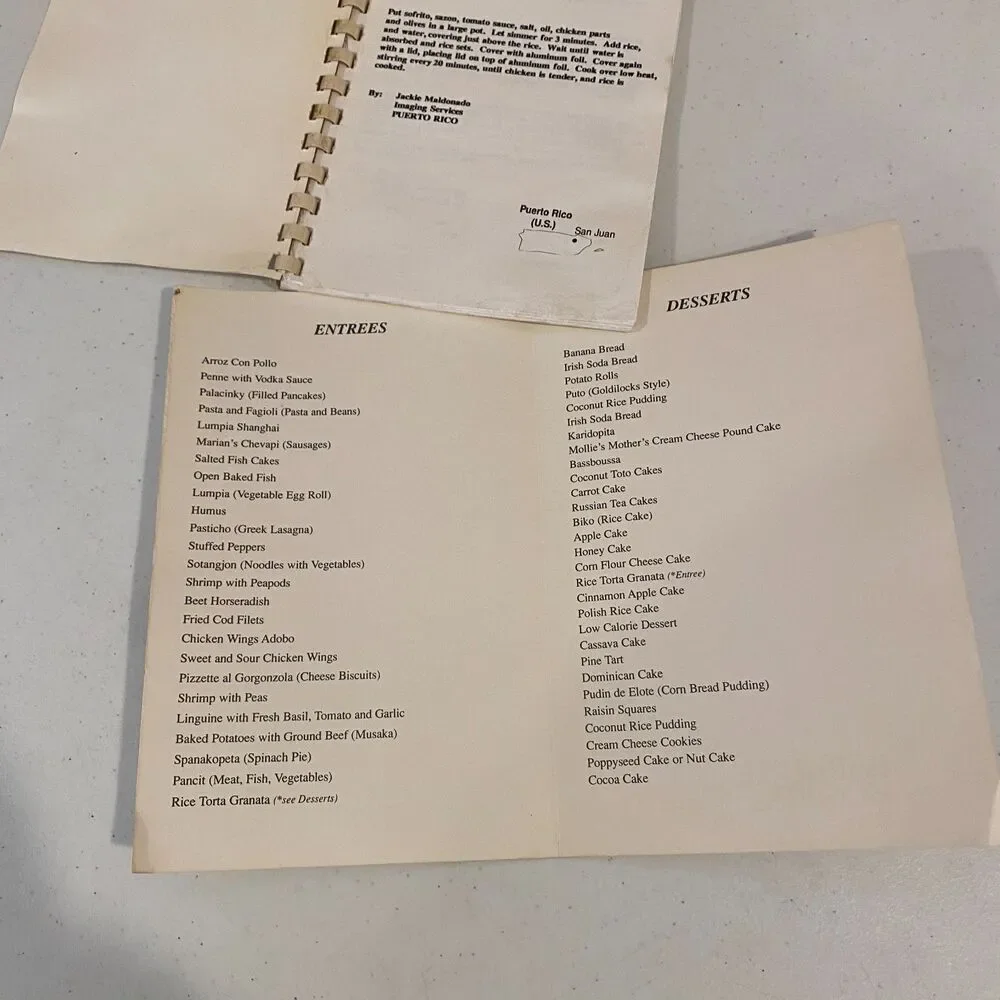 Barnert Family International Cookbook 1994 Barnert Hospital Paterson NJ Spiral